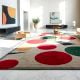 Handcrafted Circle Pattern Modern Living Room Rug